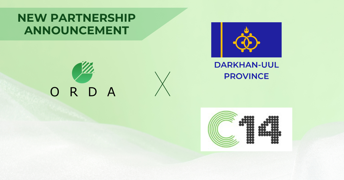 Preview for ORDA HAS SIGNED A MEMORANDUM OF UNDERSTANDING ON COLLABORATION ON CARBON PROJECT DEVELOPMENT WITH DARKHAN-UUL PROVINCE AND HK’S C14 LIMITED.