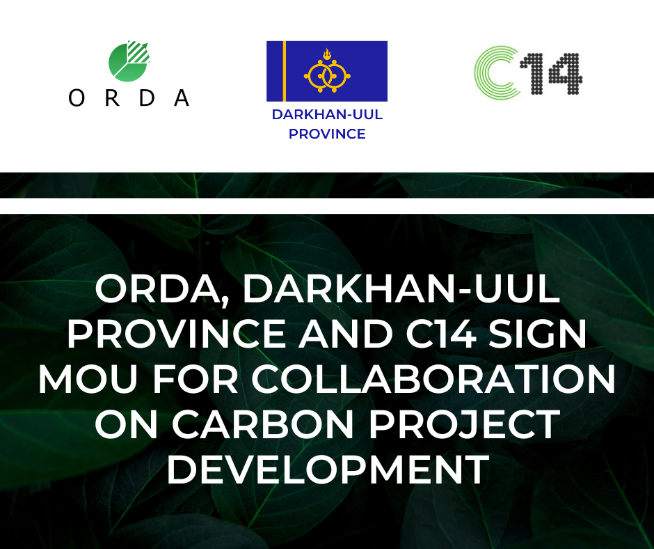 ORDA has signed a tripartite MOU with Darkhan City and  CFourteen Ltd