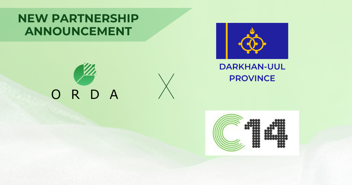 ORDA HAS SIGNED A MEMORANDUM OF UNDERSTANDING ON COLLABORATION ON CARBON PROJECT DEVELOPMENT WITH DARKHAN-UUL PROVINCE AND HK’S C14 LIMITED.
